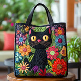Sac Artisanal - Bandoulière Chats Noirs