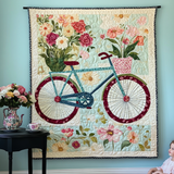 Sarah - Tapisserie artistique Bicyclette de Floraisons Courtepointe Artistique Suspendu