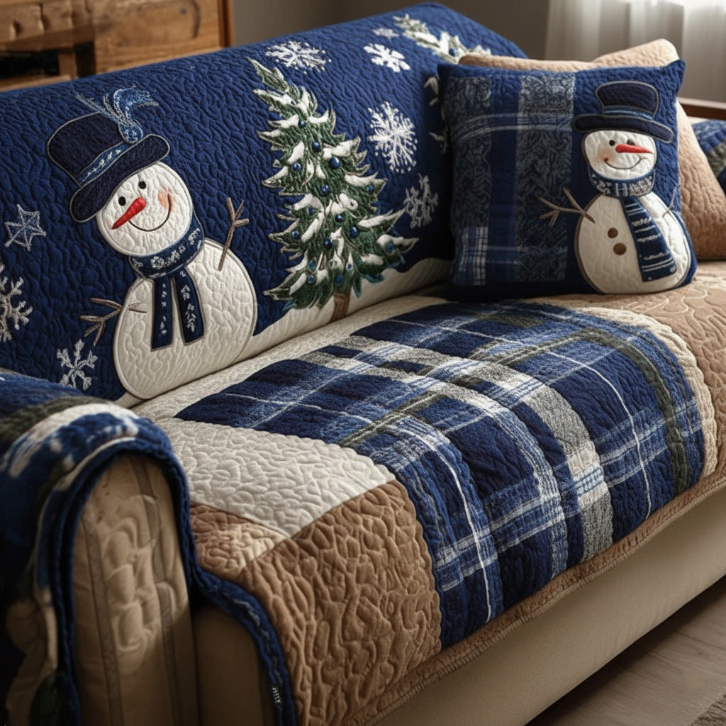 Adèle - Housse de canapé matelassée Motif de Noël — photo 3