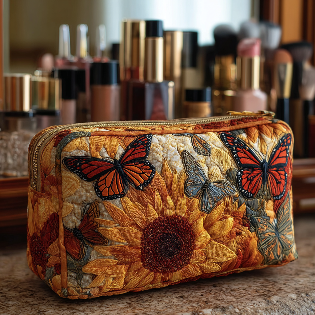 Atelier Louise - Trousse de toilette matelassée Motif Bleu