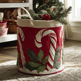 Panier à Linge Matelassé - Sapins de Noël