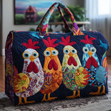 Sac de Voyage Matelassé - Poules Colorées