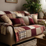 Clarisse - Housse de Canapé Matelassée Patchwork Champêtre