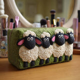 Ginette - Trousse de toilette matelassée Troupeau Tendre