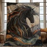 Victoire - Couverture matelassée Dynamique de Chevaux