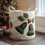 Panier à Linge Matelassé - Sapins de Noël
