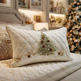 Housse de Coussin Matelassée - Refuge Enneigé