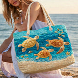 Sac de Plage Artisanal - Côte aux Tortues Dorées