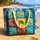 Sac de Plage Artisanal - Tortue Paisible