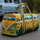 Sac de Voyage Matelassé - Van Hippie aux Tournesols