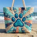 Sac de Plage Artisanal - Empreinte de Patte