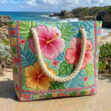 Sac de Plage Artisanal - Fleur Tropicale