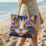 Sac de Plage Artisanal - Attitude Féline