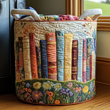Liliane - Panier à Linge Livres et Fleurs