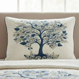 Housse de Coussin Matelassée - Sérénité Bleue
