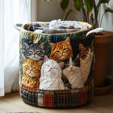 Panier à Linge Matelassé - La Ligue des Neuf Vies