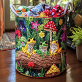 Panier à Linge Matelassé - Famille de Grenouilles