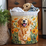 Panier à Linge Matelassé - Chiens Éclatants