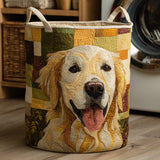 Panier à Linge Matelassé - Champ du Golden Retriever