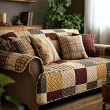 Clarisse - Housse de Canapé Matelassée Patchwork Champêtre