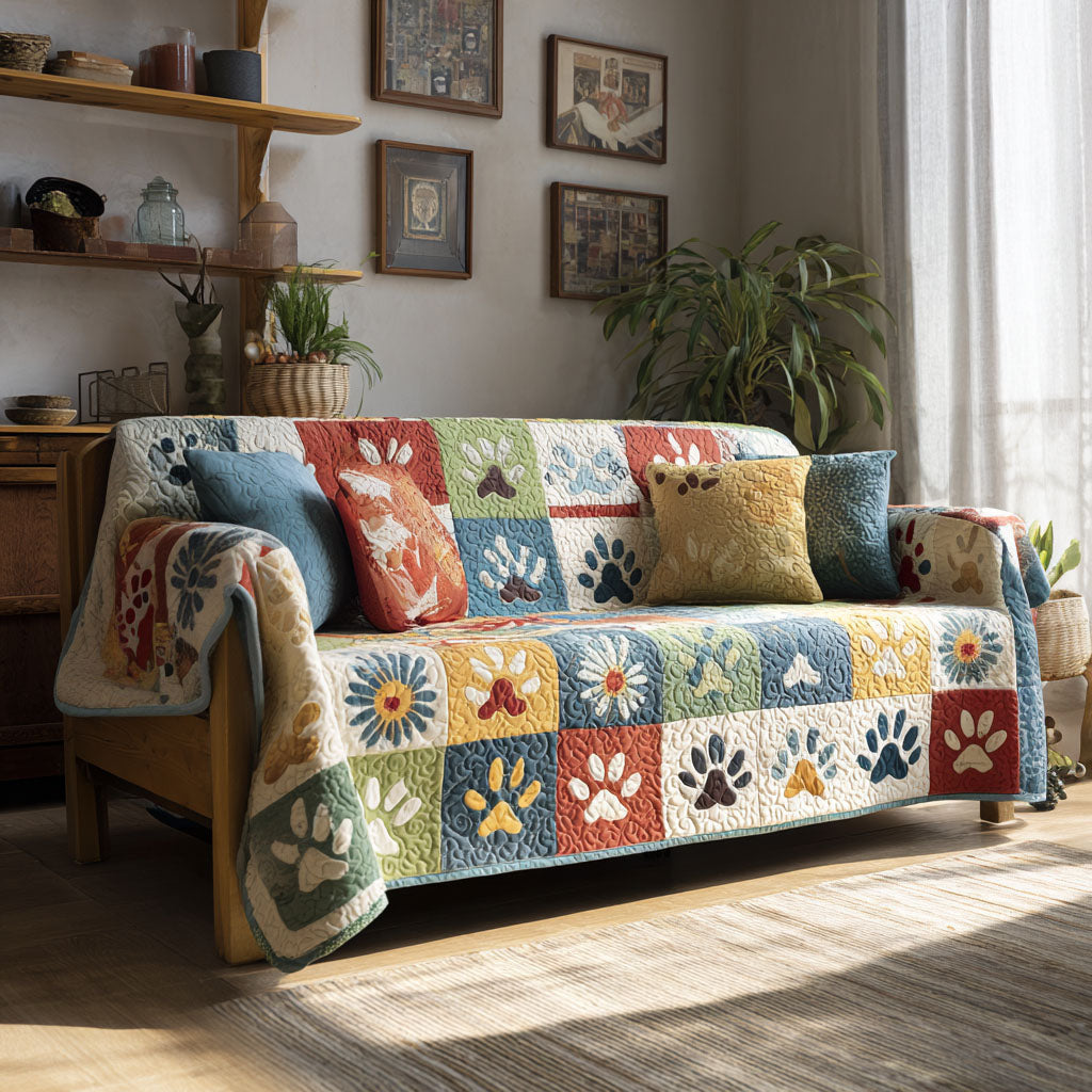 Chloé - Housse de canapé matelassée Empreintes de Patte — photo 7
