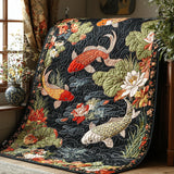 Albane - Couverture matelassée Élégance Koï Japonais