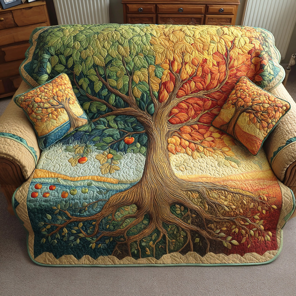 Isabelle - Housse de canapé matelassée Arbre de Vies — photo 6