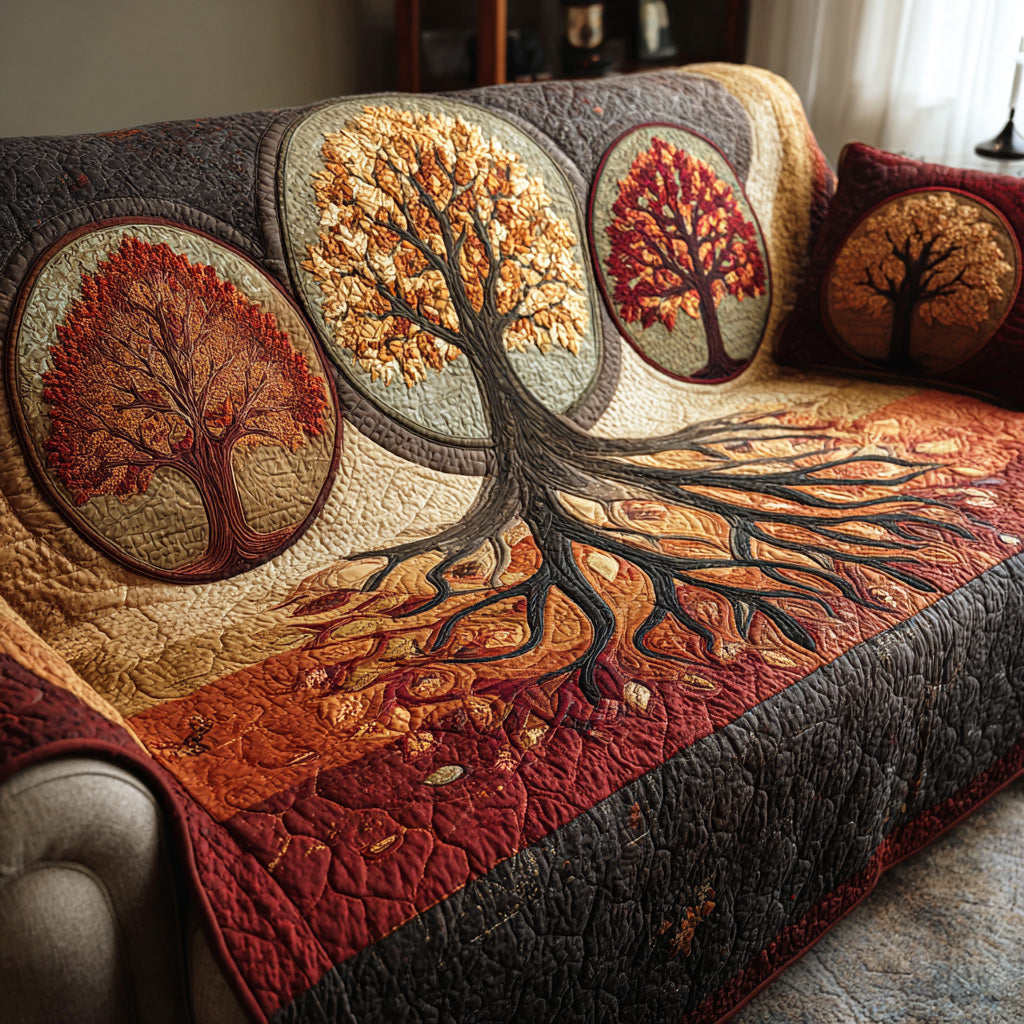 Isabelle - Housse de canapé matelassée Arbre de Vies — photo 3