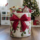 Panier à Linge Matelassé - Sapins de Noël
