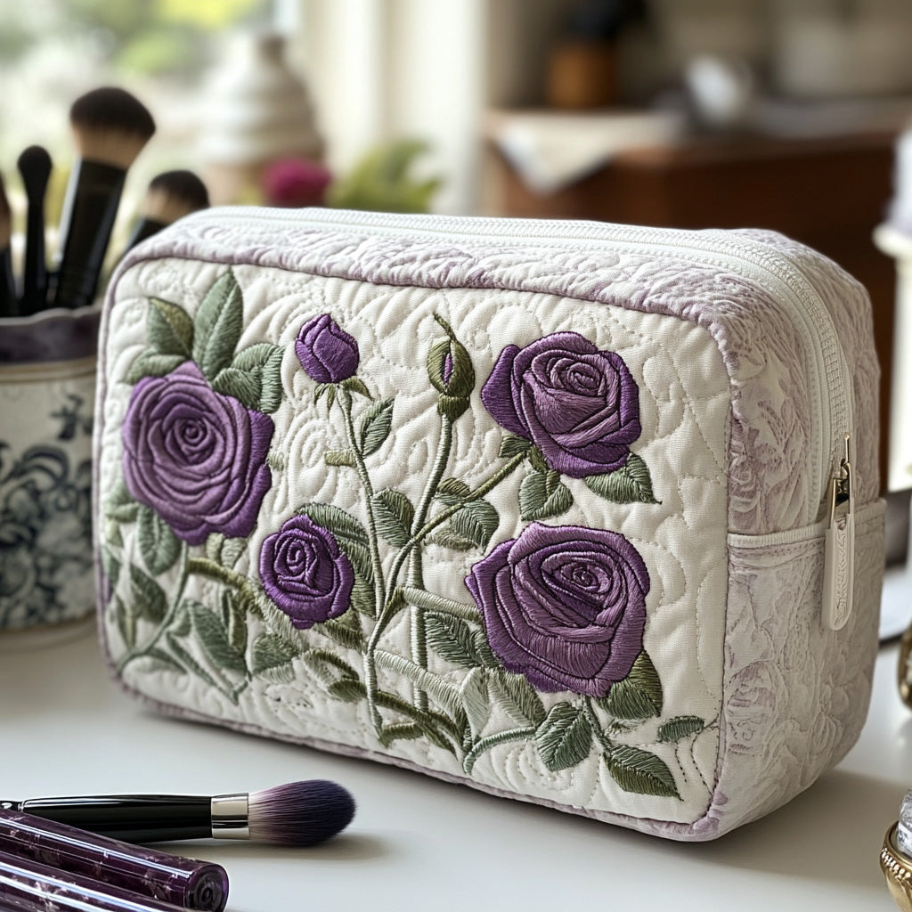 Alice - Trousse de toilette matelassée Fleur au Clair de Lunes