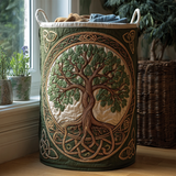 Agathe - Panier à Linge Arbre de Vie Doré