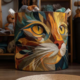 Marthe - Panier à Linge Chats en Patchwork