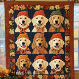 Axelle - Couverture matelassée Retriever Ambiance Automnales