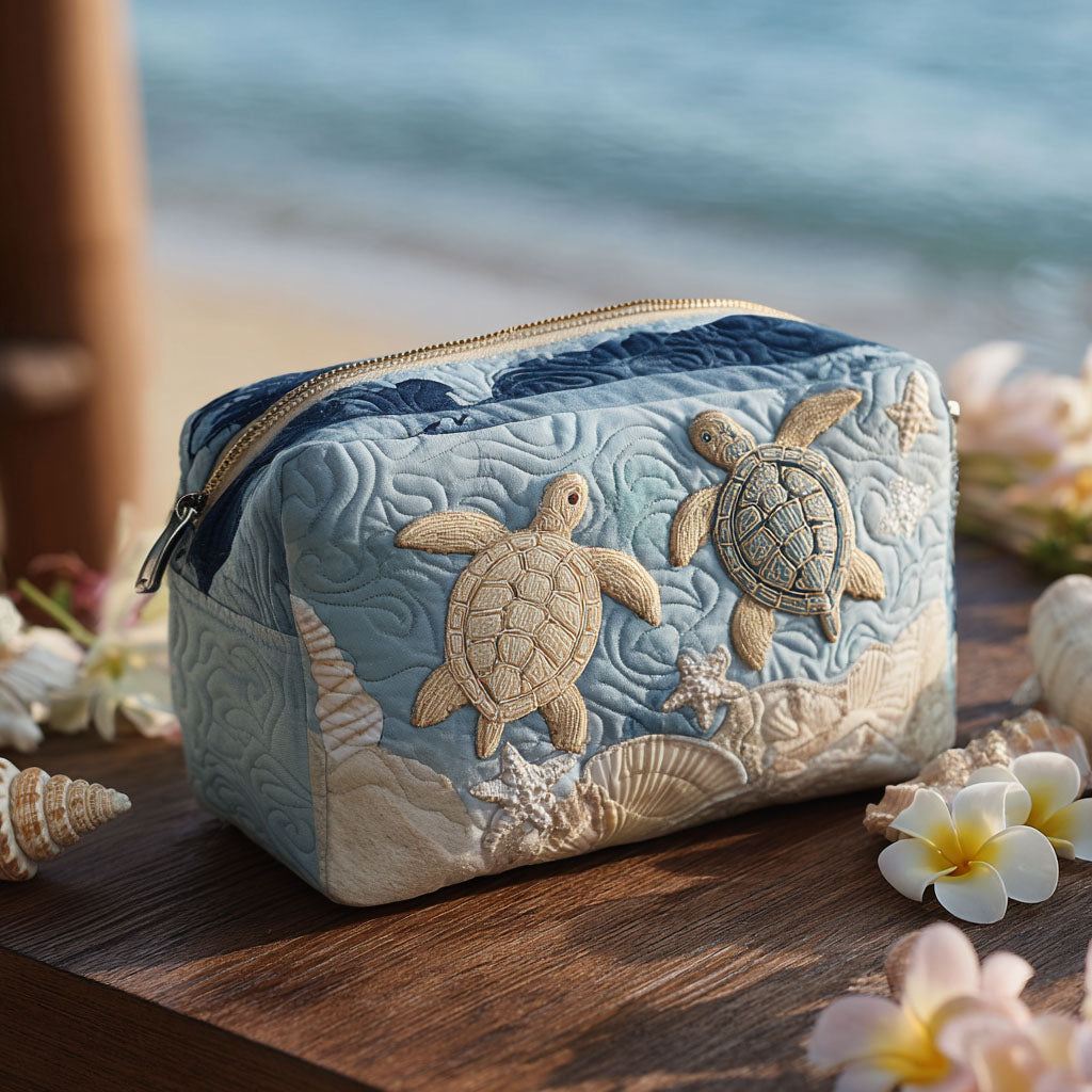 Clarisse - Trousse de toilette matelassée Coquillages Délicat