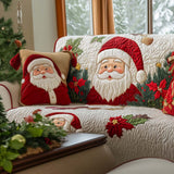 Iris - Housse de Canapé Matelassée Noël Traditionnel