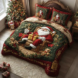 Parure de lit matelassée 3 pièces - Magie du Père Noël