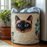 Mélanie - Panier à Linge Chat Siamois