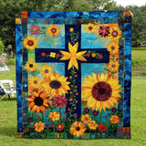 Maud - Couverture matelassée Ensoleillé Croix