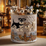 Panier à Linge Matelassé - Schnauzer Endormi
