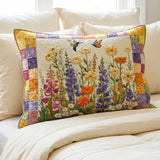 Housse de Coussin Matelassée - Floral Intemporel