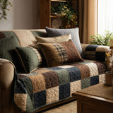 Clarisse - Housse de Canapé Matelassée Patchwork Champêtre