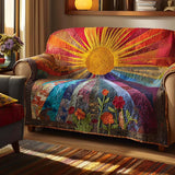 Hélène - Housse de Canapé Matelassée Motif Soleil
