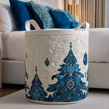 Panier à Linge Matelassé - Sapins de Noël