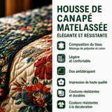 Violette - Housse de canapé matelassée Aspect Velouté