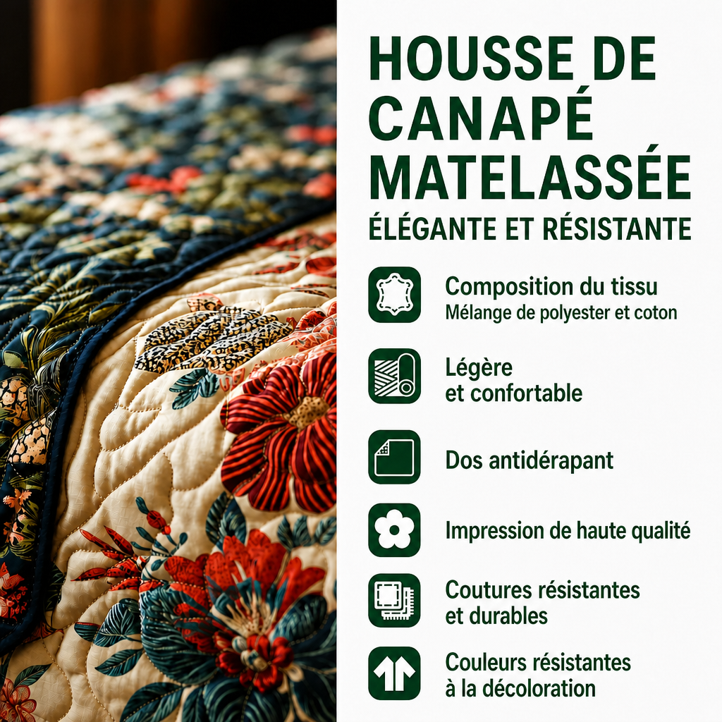 Louise - Housse de canapé matelassée Teckel — photo 4