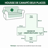 Mila - Housse de canapé matelassée Chat Doré