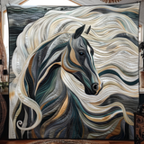 Léonie - Couverture matelassée Cheval Grâce