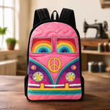 Sac à Dos Matelassé - Hippie, Bretelles Noires