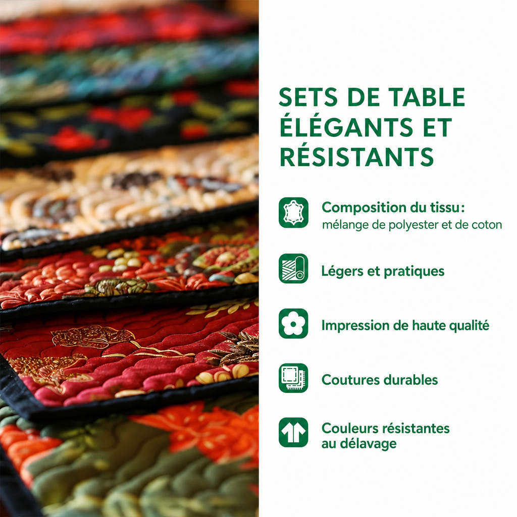 Chloé - Set de table matelassé Lupin Sérénade — photo 2