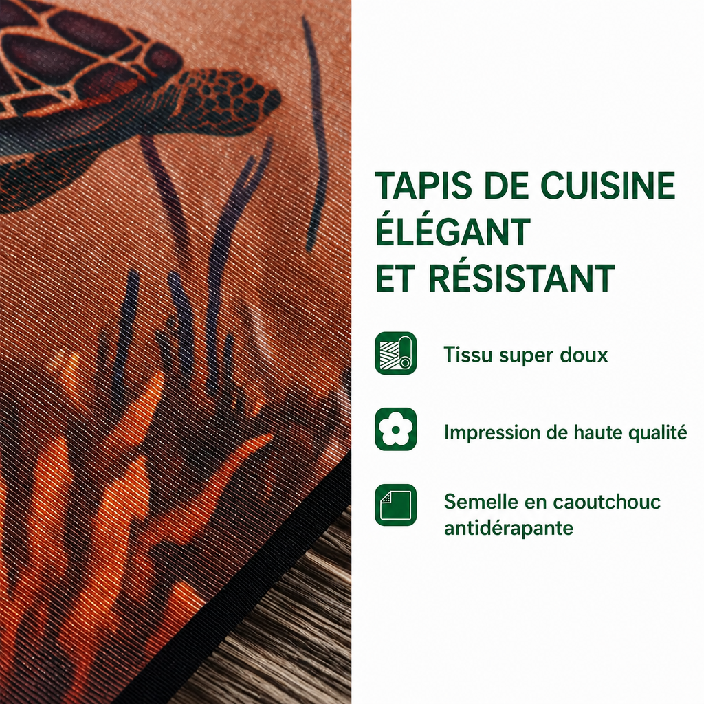Capucine - Tapis de cuisine Hivernal à Pétales de Neige — photo 4